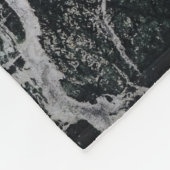 グレーとブラック絵画の フリースブランケット (角)