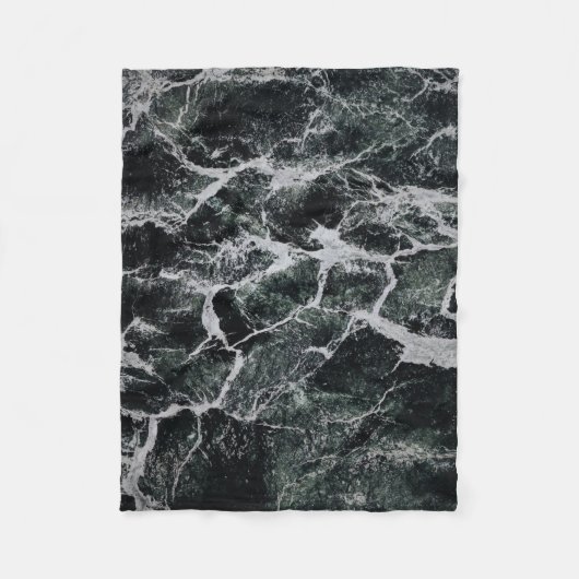 グレーとブラック絵画の フリースブランケット (正面)