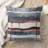 グレーとブルゴーニュの水色 クッション (ブランケット)