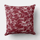 グレーとブルゴーニュの装飾用クッション クッション (裏面)