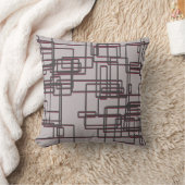 グレーとブルゴーニュ世紀半モダンば幾何学模様 クッション (ブランケット)