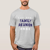 グレーとブルーのカスタム家族再会 Tシャツ (正面)