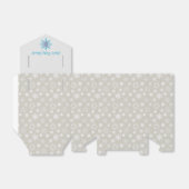 グレーとブルーのスノーフレークの好意ボックス フェイバーボックス (折り畳みなし)