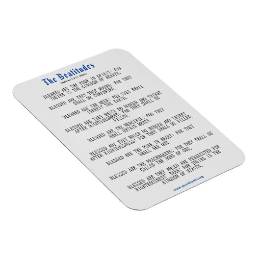 グレーとブルーのビーチデズインスピレーション マグネット (右側)