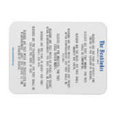 グレーとブルーのビーチデズインスピレーション マグネット (横)