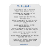 グレーとブルーのビーチデズインスピレーション マグネット (縦)