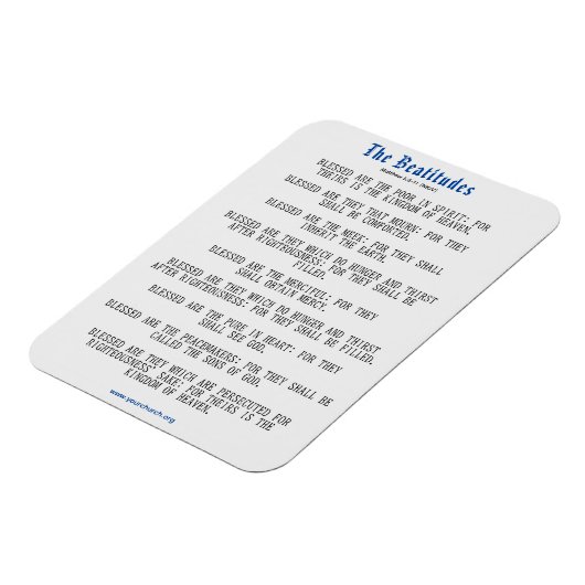 グレーとブルーのビーチデズインスピレーション マグネット (左側)