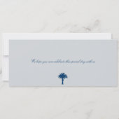 グレーとブルーのメキシコ搭乗券の日付を保存 セーブザデート (裏面)