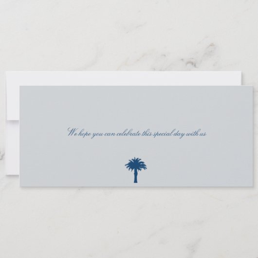 グレーとブルーのメキシコ搭乗券の日付を保存 セーブザデート (裏面)