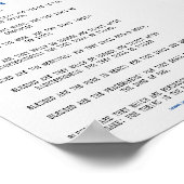 グレーとブルーの八福のインスピレーション ポスター (角)