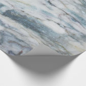 グレーとブルーの大理石テクスチャ ラッピングペーパー (角)