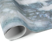 グレーとブルーの大理石テクスチャ ラッピングペーパー (ロールコーナー)
