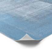 グレーとブルーの抽象芸術アート ポスター (角)