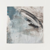 グレーとブルーの抽象芸術ア絵画ート。抽象芸術,アート,g タペストリー (正面(横))