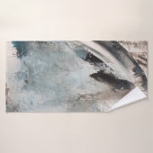 グレーとブルーの抽象芸術ア絵画ート。抽象芸術,アート,g バスタオル (バスタオル)