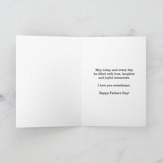グレーとブルーの父の日が夫のために カード (内部)