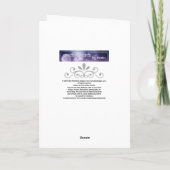 グレーとブルーの《写真》ぼけ味パター空白のンのグリーティングカード カード (裏面)