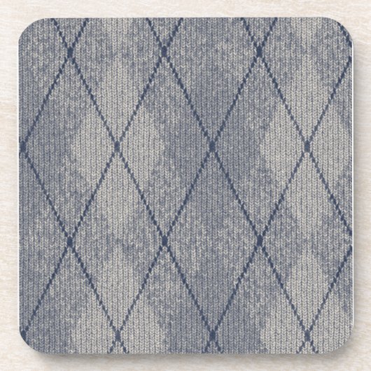 グレーとブルーアーガイル コースター (正面)