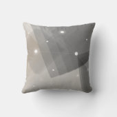 グレーとベージュの幾何学的パターン装飾用クッション クッション (裏面)