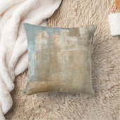 グレーとベージュの抽象芸術アート絵画アブストラクト、アート、 クッション (ブランケット)