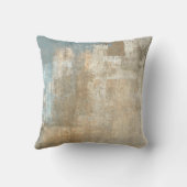 グレーとベージュの抽象芸術アート絵画アブストラクト、アート、 クッション (裏面)