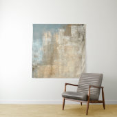 グレーとベージュの抽象芸術アート絵画抽象画、アート、 タペストリー (インサイチュ)