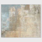 グレーとベージュの抽象芸術アート絵画抽象画、アート、 ラッピングペーパー (フラット)