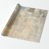 グレーとベージュの抽象芸術アート絵画抽象画、アート、 ラッピングペーパー (アンロールド)