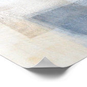 グレーとベージュの抽象芸術絵画アートのポスター ポスター (角)