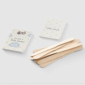 グレーとベージュの水の色ベビーシャワー ハンドファン (組立なし)