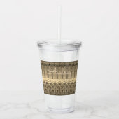 グレーとベージュ アクリルタンブラー (正面)