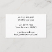 グレーとベージュ、プロフェッショナル名刺 名刺 (裏面)