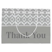 グレーとホワイトありがとう ラージペーパーバッグ (裏面)