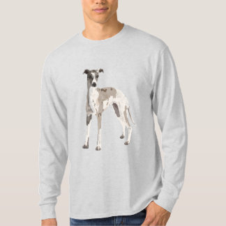 グレーとホワイトのウィペット Tシャツ
