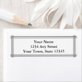 グレーとホワイトのカスタム差出人住所ラベル ラベル (インサイチュ)