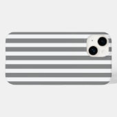 グレーとホワイトのキャンディストライプ Case-Mate iPhoneケース (裏面 (横))