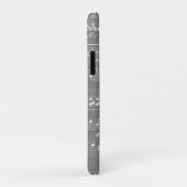 グレーとホワイトのシグネチャーなヴィンテージ楽譜デザイン Case-Mate iPhoneケース (裏面/右)