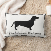 グレーとホワイトのストライプダックスンウェルカム ランバークッション (ブランケット)