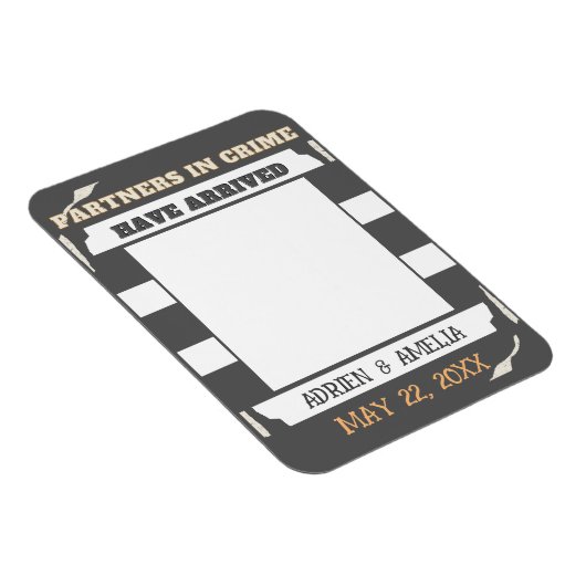 グレーとホワイトのストライプベビー発表 マグネット (右側)