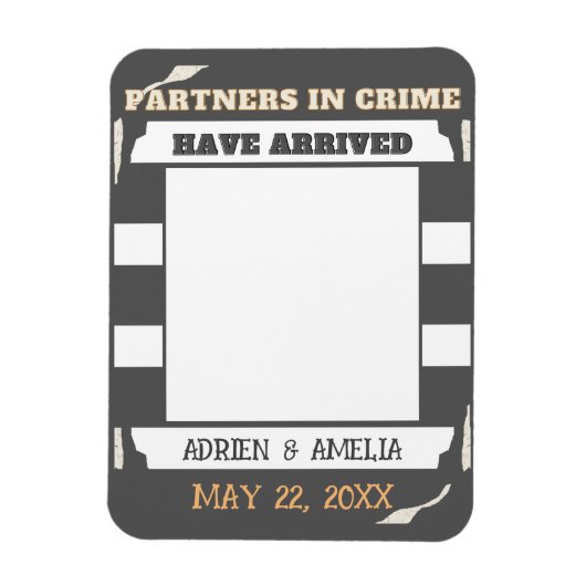 グレーとホワイトのストライプベビー発表 マグネット (縦)