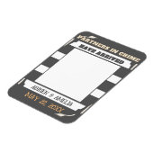 グレーとホワイトのストライプベビー発表 マグネット (左側)