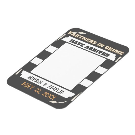 グレーとホワイトのストライプベビー発表 マグネット (左側)