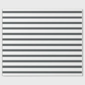 グレーとホワイトのストライプ ラッピングペーパー (フラット)