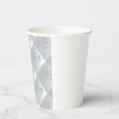 グレーとホワイトのスノーフレーク・クリスマス* 紙コップ (左)