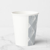 グレーとホワイトのスノーフレーク・クリスマス* 紙コップ (右)
