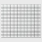 グレーとホワイトのチェック柄 ラッピングペーパー (フラット)