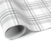 グレーとホワイトのチェック柄 ラッピングペーパー (ロールコーナー)