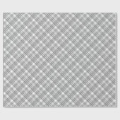 グレーとホワイトのチェック柄 ラッピングペーパー (フラット)