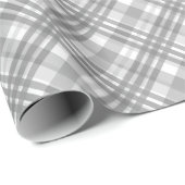グレーとホワイトのチェック柄 ラッピングペーパー (ロールコーナー)