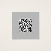 グレーとホワイトのミニマリストのビジネスプロファイルカード (裏面)